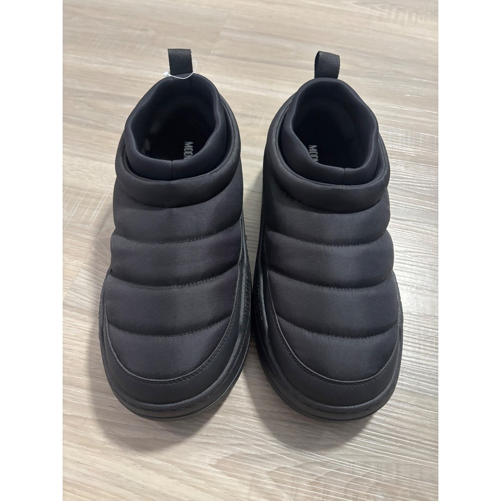 Moon Boot Ltrack Low Nylon Black Puffer Slip On Winter Boots Mens 10 Womens 11